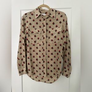 Equipment floral silk blouse